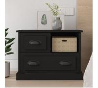 Vidaxl Table De Chevet Noir 60x39x45 Cm Noir