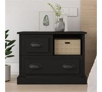 Vidaxl Table De Chevet Noir 60x39x45 Cm Noir