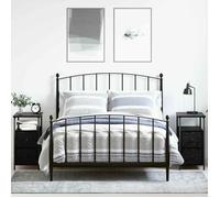 Vidaxl Cabinet De Chevet Avec Tiroir 2 Pcs Chêne Noir 30 X 60 X 60 Cm