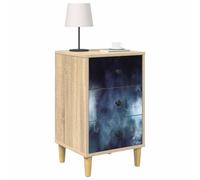vidaXL Table de Chevet RAALTE 2 pc Chêne Sonoma 36 x 33 x 60 cm, Chambre Moderne, Design rectangulaire avec Beaucoup de Rangement, Table de Nuit Pratique, Meuble de Chevet Compact