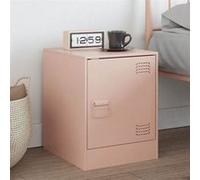 vidaXL Table de chevet rose 34,5x39x44 cm acier, armoire, meubles de chambre, support téléphonique, armoire d'appoint, table 841609