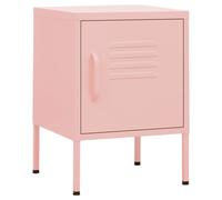 Vidaxl Table De Chevet Rose 35x35x51 Cm Acier Rose
