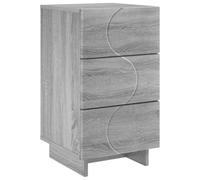 vidaXL Table de Chevet Sonoma Gris 33,5 x 34,5 x 60 cm