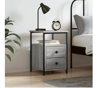 vidaXL Table de chevet Sonoma gris 34x35,5x50 cm bois d'ingénierie 826019