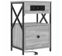 Cabinet de chevet avec tiroir Bois d'ingénierie Organisateur de nuit vidaXL vida