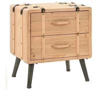vidaXL Table de chevet Bois de sapin massif 50 x 35 x 57 cm 245771