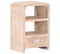 vidaXL Table de Chevet Table de Nuit Armoire de Chevet Armoire de Lit avec 2 Etagères et 1 Tiroir Chambre Intérieur 40x30x60 cm Bois d'Acacia Massif