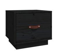 vidaXL Table de Chevet Table de Nuit Armoire de Chevet Armoire de Lit avec Rangement Chambre à Coucher Intérieur Noir 40x34x35 cm Bois de Pin Solide