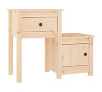 vidaXL Table de Chevet Table de Nuit Armoire de Chevet Armoire de Lit Meuble de Chambre à Coucher 79,5x38x65,5 cm Bois de Pin Massif