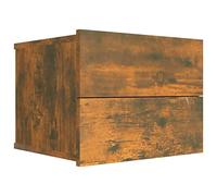 vidaXL Table de Chevet Table de Nuit Armoire de Chevet Armoire de Lit Meuble de Chambre à Coucher Chêne Fumé 40x30x30 cm Bois d'Ingénierie