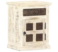 vidaXL Table de Chevet Table de Nuit Armoire de Chevet avec 1 Tiroir et 1 Porte Chambre à Coucher Blanc 40x30x50 cm Bois de 285896