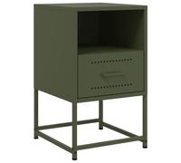 vidaXL Table de Chevet Vert Olive 36x39x60,5 cm Acier, Armoire, Armoire latérale, Meuble de Chambre à Coucher, Table de Chevet, Armoire en métal