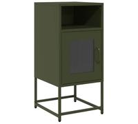 vidaXL Table de Chevet Vert Olive 36x39x78 cm Acier laminé à Froid, Table d'appoint, Armoire de lit, Table d'appoint pour Chambre, Table de Nuit