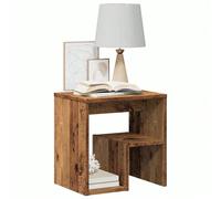 vidaXL Table de chevet vieux bois 40x30x40 cm bois d'ingénierie Cette table de chevet au design élégant est un supplément intemporel à votre décoration intérieure. Matériau stable et durable : le bois