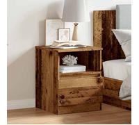 vidaXL Table de Chevet Vieux Bois 40x40x50 cm Bois d’ingénierie, Meuble de Chevet, Table d'appoint, Armoire de lit, Armoire de Chevet, Table de Nuit