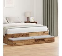 vidaXL Tiroirs de lit Bois Ancien 150x36,5x16,5 cm en Bois aggloméré