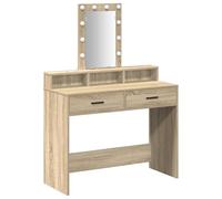 Table de Toilette avec des lumières à LED Bois d'ingénierie vidaXL vidaXL