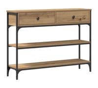 Vidaxl Table De Console Chêne Artisan 100x25x75 Cm Bois D'ingénierie & Acier
