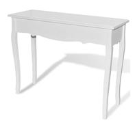 vidaXL Table de console et coiffeuse Blanc
