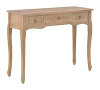 vidaXL Table de Console et Coiffeuse avec 3 Tiroirs Table de Maquillage Meuble de Chambre à Coucher Couloir Salon Entrée Salle à Manger Bureau Maison Marron