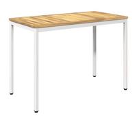 vidaXL Table de dîner de Jardin Blanc 108,5 x 55 x 75 cm