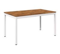 vidaXL Table de dîner de Jardin Naturel et Blanc 141 x 80,5 x 75 cm