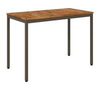 vidaXL Table de dîner de Jardin Naturel et café 108,5 x 55 x 75 cm