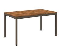vidaXL Table de dîner de Jardin Naturel et café 141 x 80,5 x 75 cm