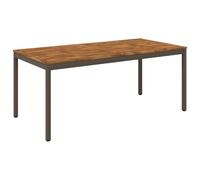 vidaXL Table de dîner de Jardin Naturel et café 180 x 88,5 x 75 cm