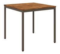 vidaXL Table de dîner de Jardin Naturel et café 80 x 80,5 x 75 cm