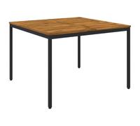 vidaXL Table de dîner de Jardin Naturel et Noir 110 x 108,5 x 75 cm