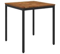 vidaXL Table de dîner de Jardin Naturel et Noir 70 x 68,5 x 75 cm