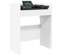 vidaXL Table de DJ Blanc 82 x 45 x 102 cm Bois d'ingénierie, Table DJ en U, Espace de Travail Ergonomique, équipement Audio Multifonction, Station Pro