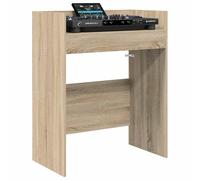 vidaXL Table de DJ Chêne Sonoma 62 x 45 x 102 cm Bois d'ingénierie, Table DJ en U, Espace de Travail Ergonomique, équipement Audio Multifonction, Station Pro