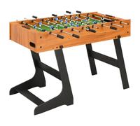 vidaXL Table de Football Pliante Table de Baby-Foot Chambre Salle de Jeux Robuste Durable Maison Intérieur Enfants Adulte 121x61x80 cm Marron Clair