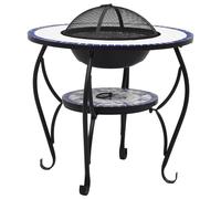 Vuurtafel mozaÃ¯ek 68 cm keramiek blauw en wit46724