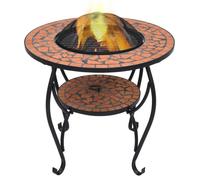 Vuurtafel mozaÃ¯ek 68 cm keramiek terracottakleurig46723