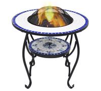 Vuurtafel mozaÃ¯ek 68 cm keramiek blauw en wit46724