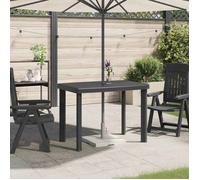 vidaXL Table de jardin 101x68x72 cm anthracite résistante aux intempéries trou pour parasol