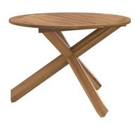 vidaXL Table de Jardin Ø109x74 cm Bois de Teck Solide, Table d'extérieur, Meuble de Jardin, Meuble de Patio, Table de Patio, Meuble d'extérieur