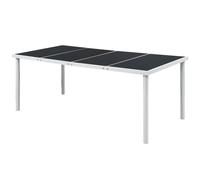 Vidaxl Table De Jardin 190x90x74 Cm Noir Acier Gris