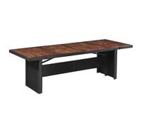 vidaXL Table de jardin 240x90x74 cm Résine tressée et bois d'acacia