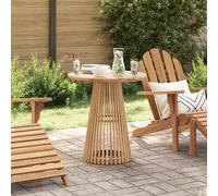vidaXL Table d'appoint Marron 70 x 70 x 75 cm Bois de Teck Massif, Table Moderne d'extérieur, mobilier de Balcon Bois, déco Ronde pour Jardin et terrasse