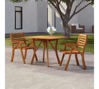vidaXL Table de Jardin 85x85x75 cm Bois d'acacia Solide, Table à Manger, Table, Meuble de Patio, Meuble de Jardin, Meuble d'extérieur
