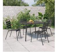vidaXL Table de jardin anthracite 100x100x71 cm acier 362738