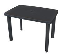 Vidaxl Table De Jardin Anthracite 101 X 68 X 72 Cm Plastique