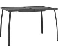 vidaXL Table de jardin anthracite 110x80x72 cm Grille en acier