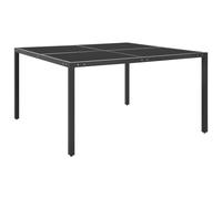 Vidaxl Table De Jardin Anthracite 130x130x72 Cm Acier Et Verre Multicolore