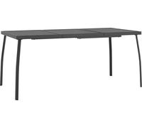 vidaXL Table de jardin anthracite 165x80x72 cm Grille en acier