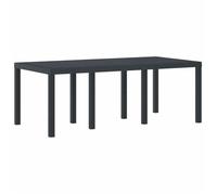 vidaXL Table rectangulaire de salle à manger de patio Grande Anthracite Plastique 8 places 871688
